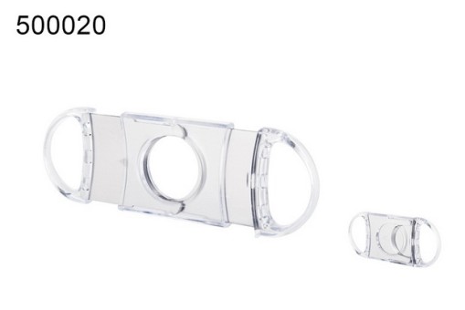 гильотина для сигар с 2-я лезвиями прозрачная 50002