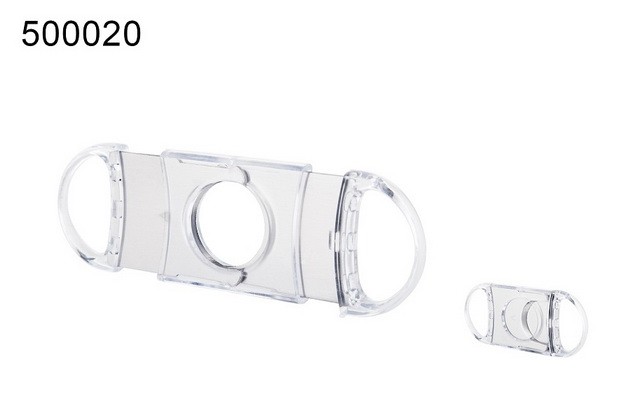 гильотина для сигар с 2-я лезвиями прозрачная 50002