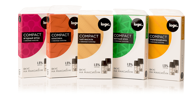 картридж JTIx2 Logic Compact 1,6 мл 50 мг классика