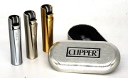 зажигалка Clipper МИНИ  кремниевая, металл цвета в ассортименте