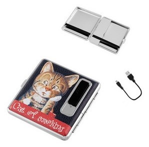 портсигар Angelo "Кошка" с прикуривателем USB
