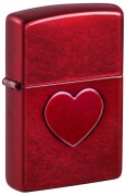 зажигалка Zippo 46588 Stamped Heart Design Candy Apple Red™