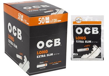 фильтры для самокруток OCB Extra slim long 120 шт.