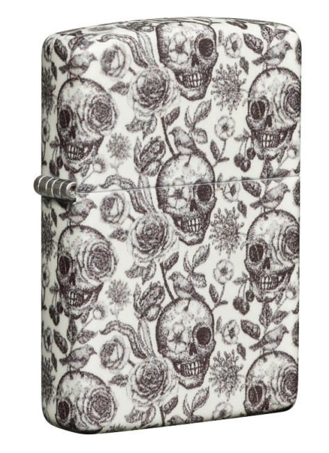 зажигалка Zippo 49458 Skeleton Design Glow in the Dark Green