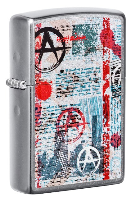 зажигалка Zippo 49662 Anarchy Desing Street Chrome
