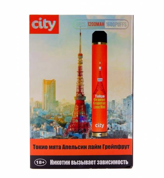 электронное устройство City HighWay 1600 Токио (Мята, апельсин, лайм, грейпфрут) - 1.8% - (1 шт)