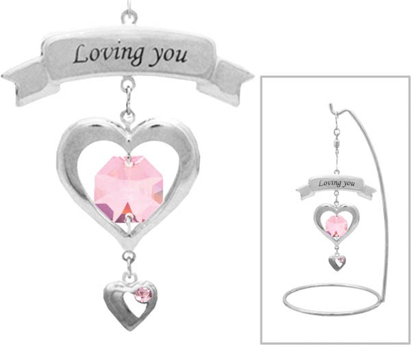 миниатюра Crystocraft "Сердечко" сталь 6,5*6,5*13 см U0290-160-CPI20