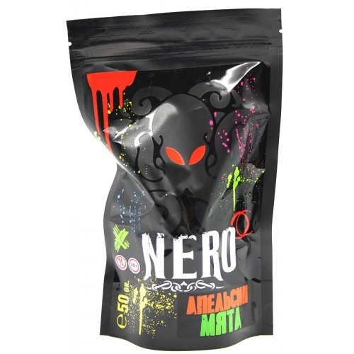 кальянная смесь Nero без табака Апельсин Мята 50 гр.