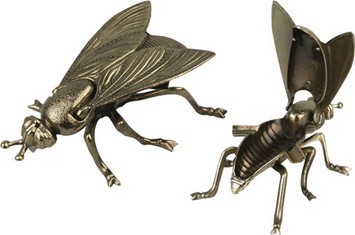 пепельница настольная "Муха", металл, 17 см