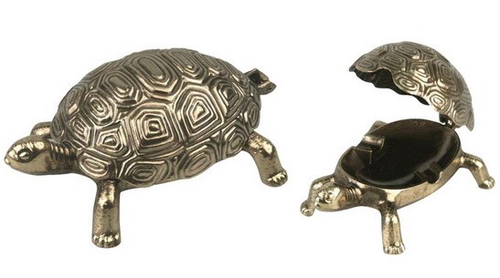 пепельница настольная "Черепаха", металл, 17 см